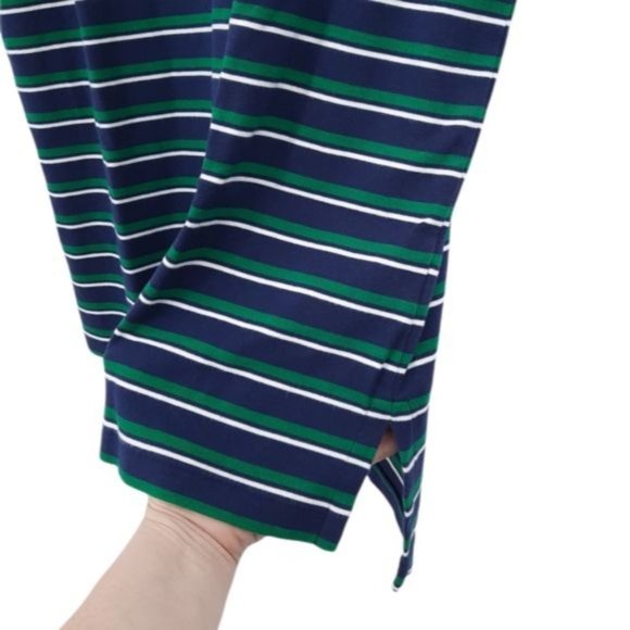 VTG 90s Polo Ralph Lauren Blue Green Stripe Custom Fit Short Sleeve Polo Size XL - Picture 5 of 9